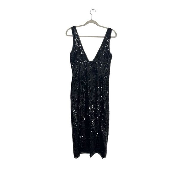 NWT J CREW Collection Sequin midi sheath dress in black - Picture 9 of 10